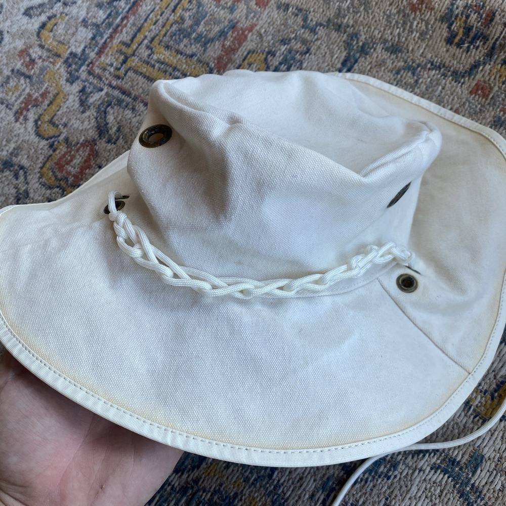 Vintage Golden Fleece Designs Nautical Sailing Bucket Hat Medium Canvas